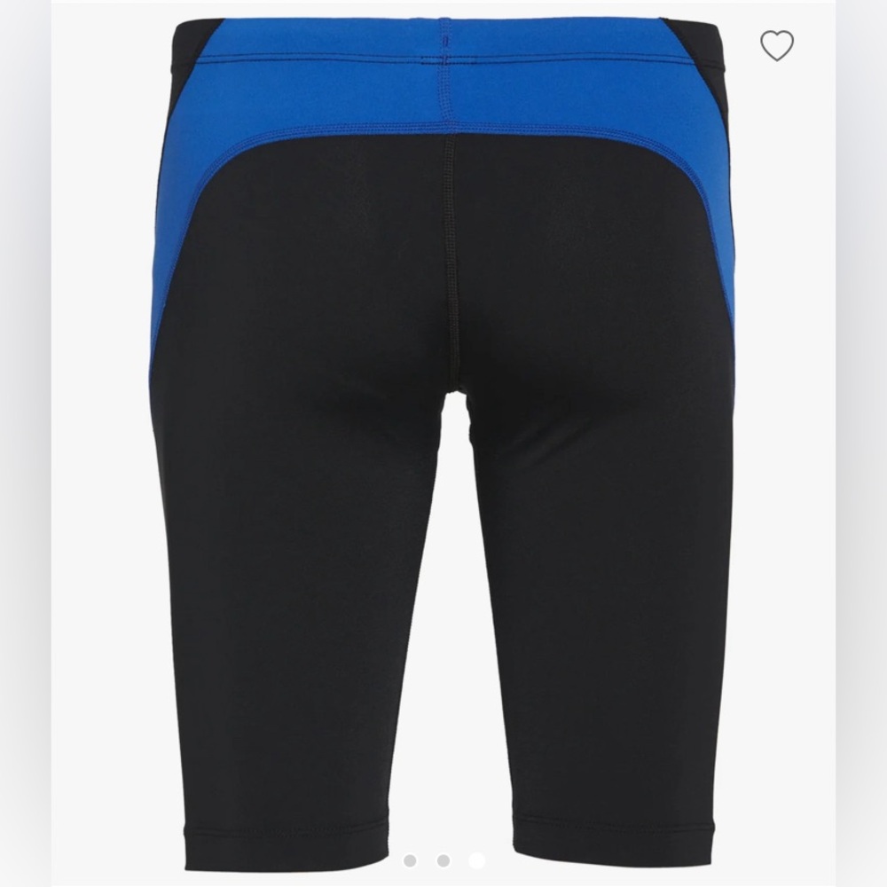 NWT Nike Men's HydraStrong Colorblock Blue/black Jammer Swimsuit.  Sz 26 - Picture 2 of 3
